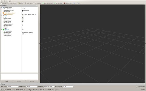 Rviz with TF and Marker plugin